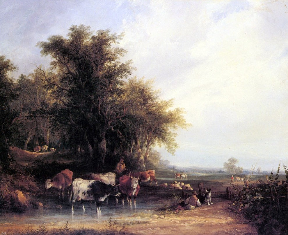 Senior William Shayer Near the New Forest, 20"x25" Gallery Wrapped Canvas