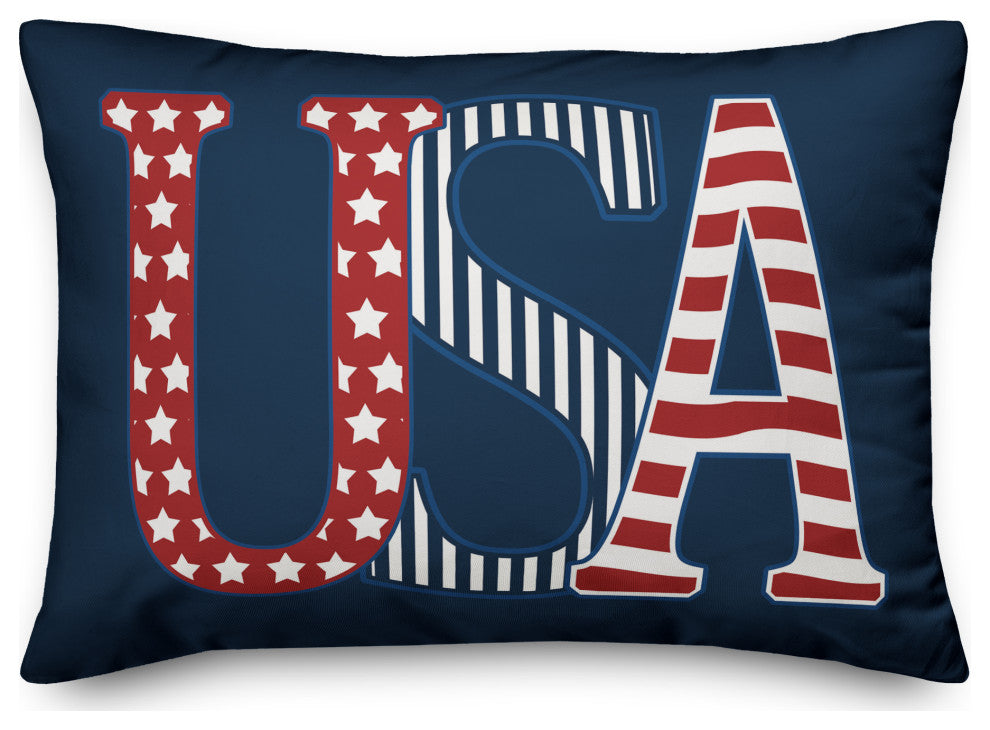 Multi Pattern USA 14x20 Spun Poly Pillow