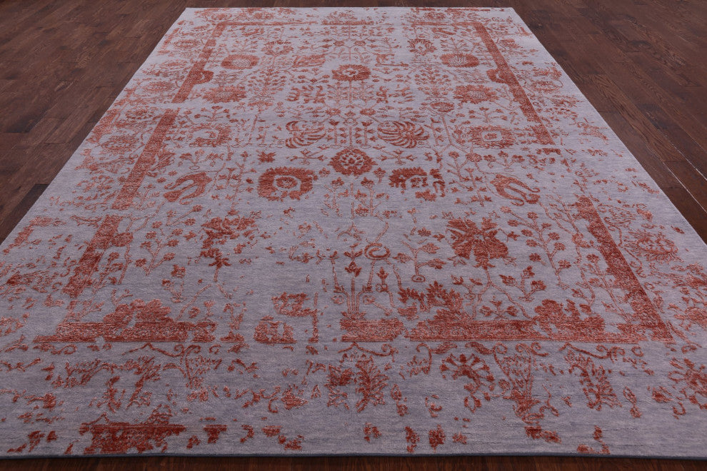 Wool and Silk Persian Handmade Rug 9' 0" X 12' 0" Q6277