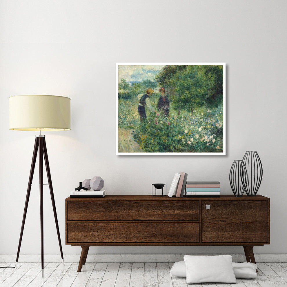 "Picking Flowers" Digital Paper Print by Pierre-Auguste Renoir, 46"x39"