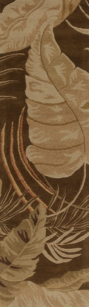 Havana 2615 Mocha Rainforest Rug, 2'3"x8' Runner