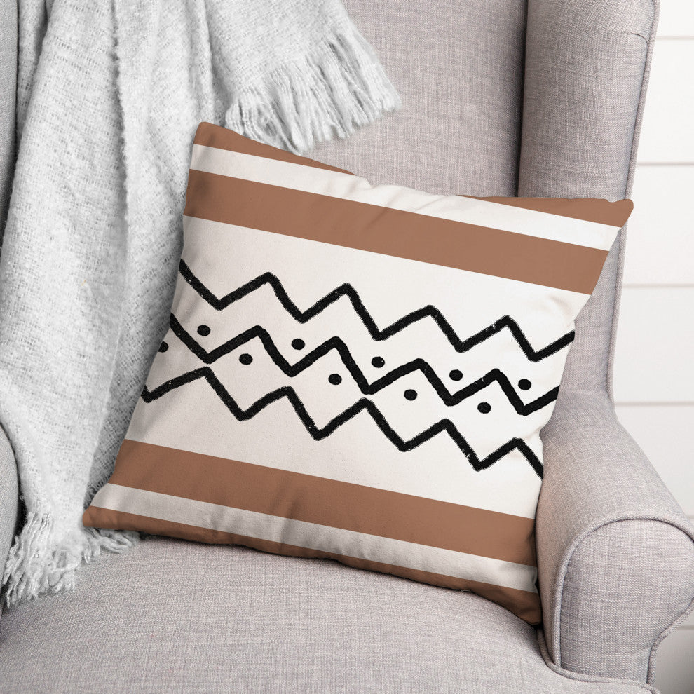 Zig Zag Dots 18x18 Spun Poly Pillow