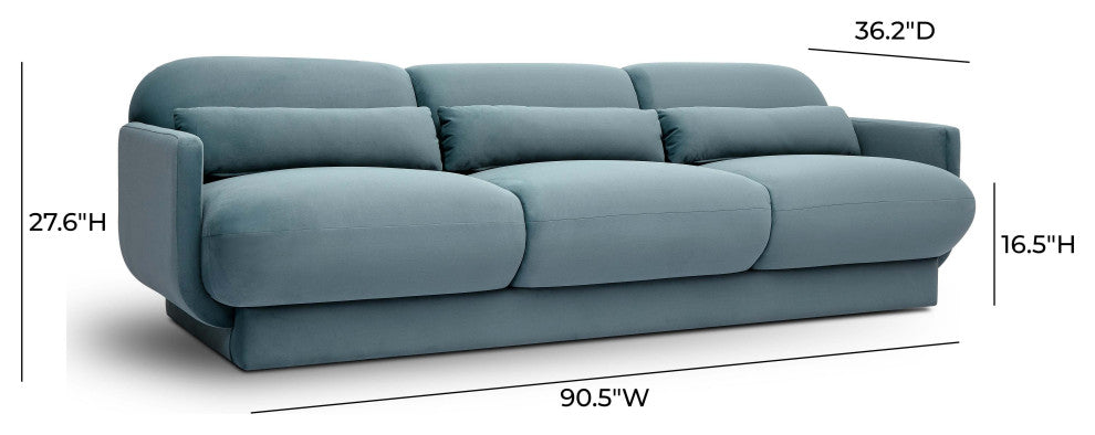 Azale Sofa, Powder Blue