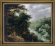 Anthonie Mirou Wooded River Landscape Framed Premium Canvas Print, 20"x25"