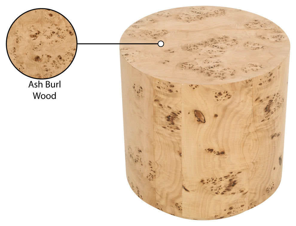 Burl Natural Ash End Table