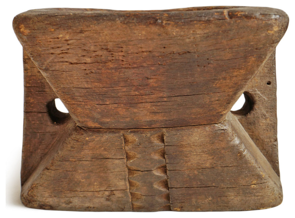 Consigned Rajasthan Village Wood Candle Stand 6