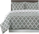 Meridian 100% Cotton Duvet Cover Set, Gray and White, Twin/Twin Xl