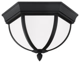 Generation Lighting Lighting 2-Light Outdoor Flush Mount, Black