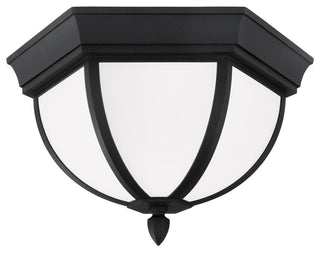 Generation Lighting Lighting 2-Light Outdoor Flush Mount, Black