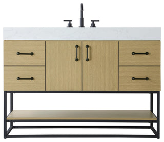 Home Living 48" Single Bathroom Vanity, Honey Brown