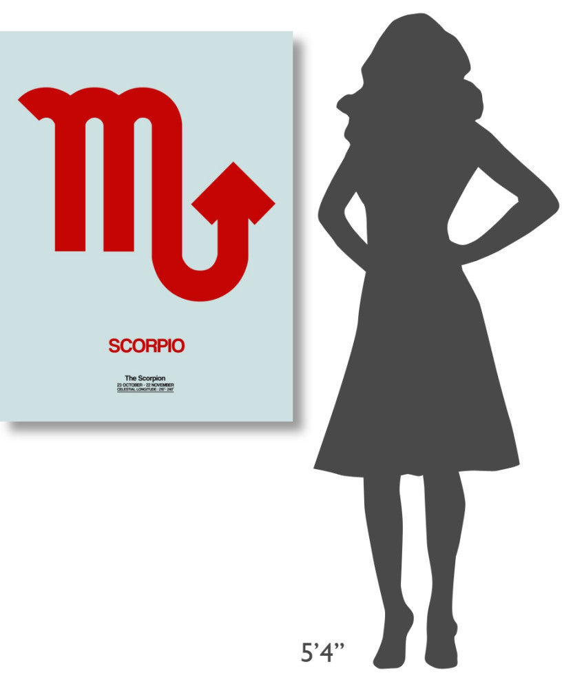 "Scorpio Zodiac Sign Red" Fine Art Print