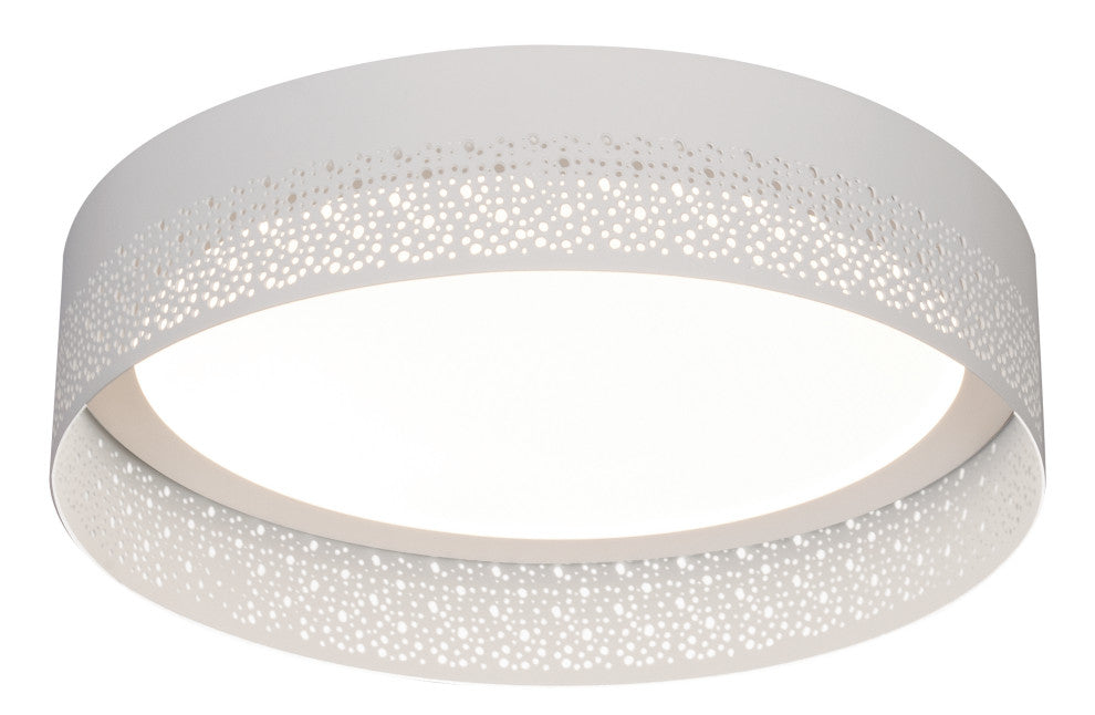 Ash LED Flush Mount, White, 16"
