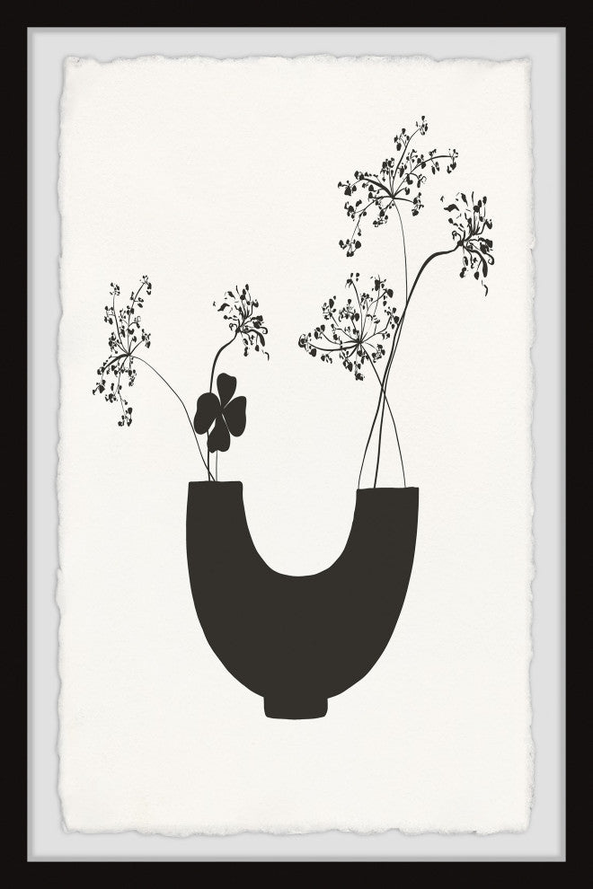 "U Shaped Plant Pot" Framed Painting Print, 12x18