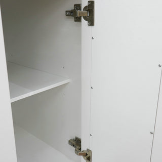 61" Double Sink Vanity, White Finish With Black Galaxy Granite