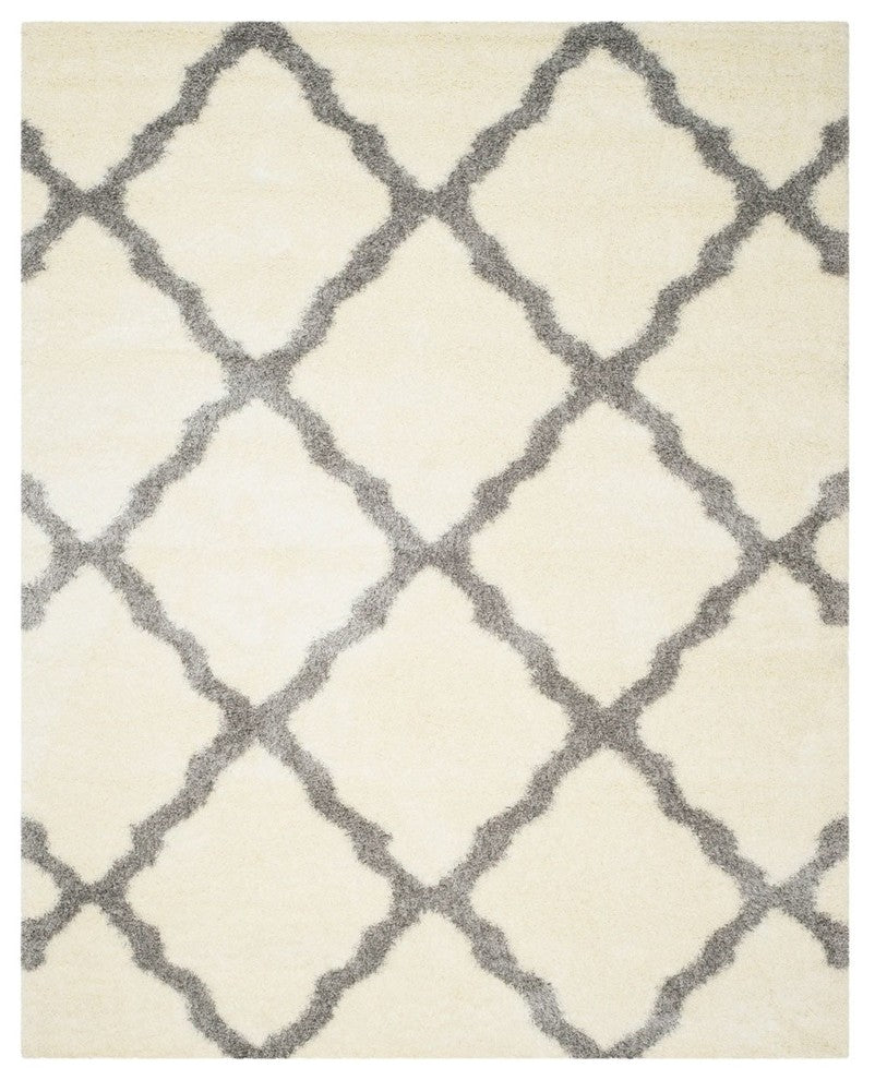 Safavieh Montreal Shag Sgm866B Shag Rug, Ivory/Gray, 8'6"x12'0"