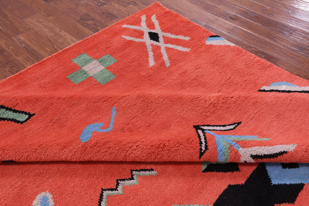Moroccan Handmade Wool Rug 9' 2" X 12' 0" - Q13105