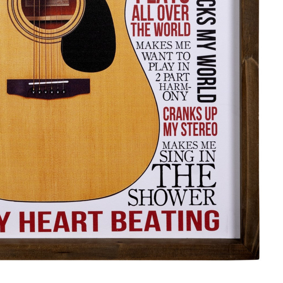 Contemporary Acoustic Guitar Framed Wall Art