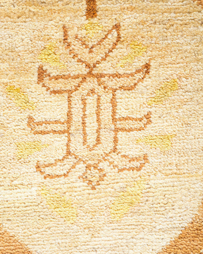 Eclectic, One-of-a-Kind Hand-Knotted Area Rug Ivory, 9'0"x11'9"