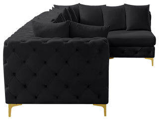Tremblay Modular Sectional, Black, L-Shaped, 5-Piece: Armless (3), Corner (2)