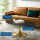 Coffee Table, Oval, Artificial Marble, Metal, Gold Black, Modern, Lounge