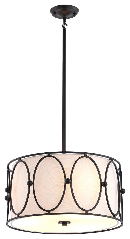 Violetta Metal LED Pendant, 3-Light