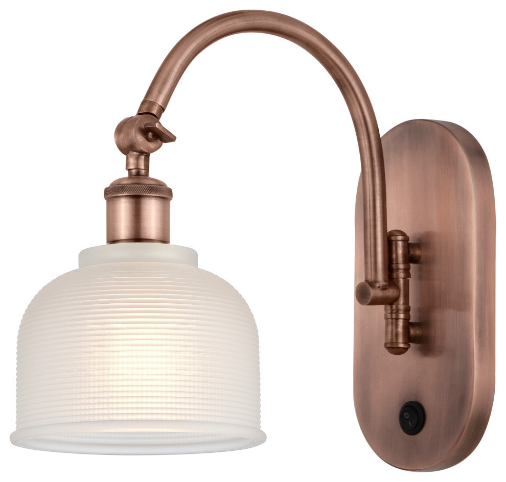 Innovations 518-1W-AC-G411 1-Light Sconce, Antique Copper