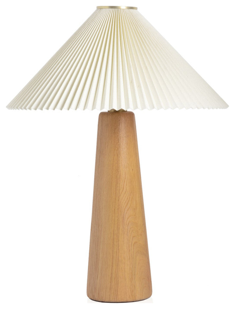 Nora Table Lamp-Light Oak