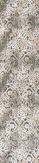 Duenas Damask Cream/Beige/Dark Gray 2 ft. x 8 ft. Indoor/Outdoor Runner Rug