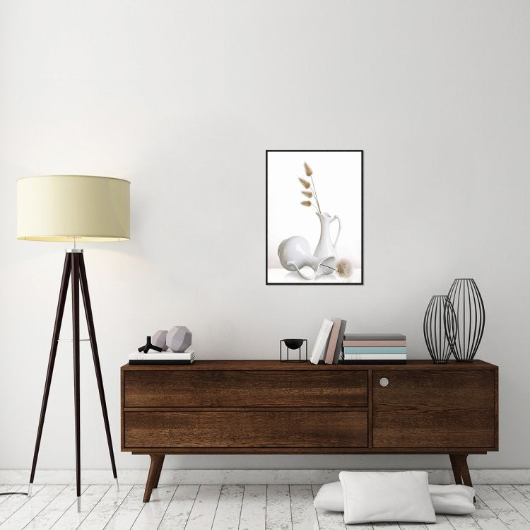 "White" Framed Canvas Giclee by Aida Ianeva, 22x31"