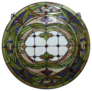 Chloe-Lighting Tiffany-Glass Float Design Window Panel
