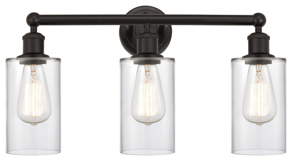 Innovations 616-3W-OB-G802 Clymer 3 Light Bath Vanity Light, Oil Rubbed Bronze
