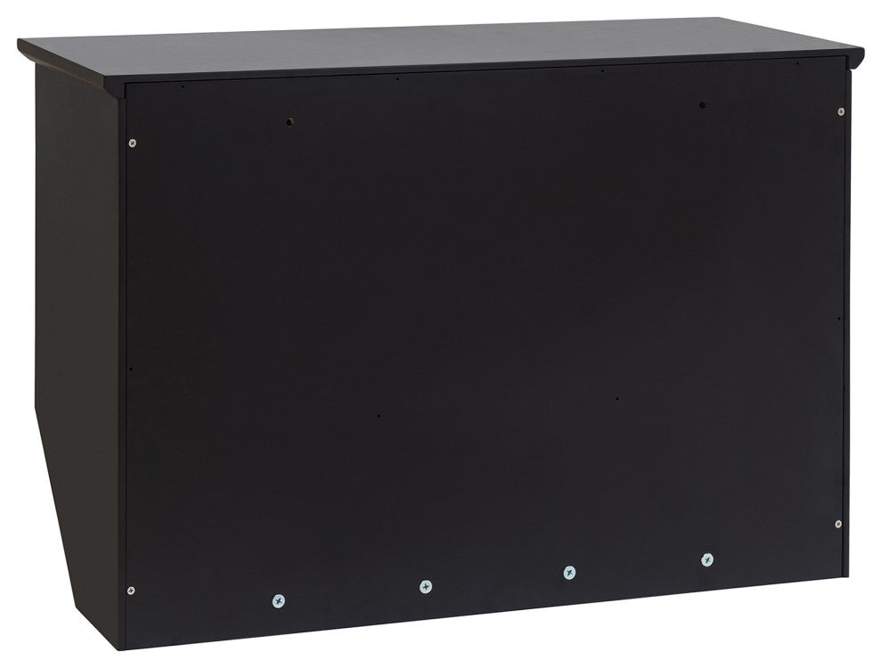 Sunjoy Black Hanging Storage Wall Shelf With Hooks