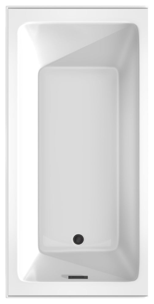 Grayley 66x32" Alcove Bathtub with Left-Hand Drain and Trim in Black