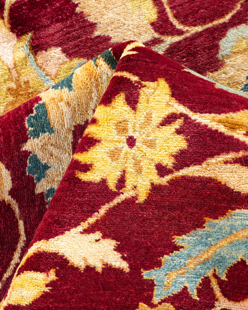 Alina, One-of-a-Kind Hand-Knotted Area Rug Red, 9'2"x11'10"