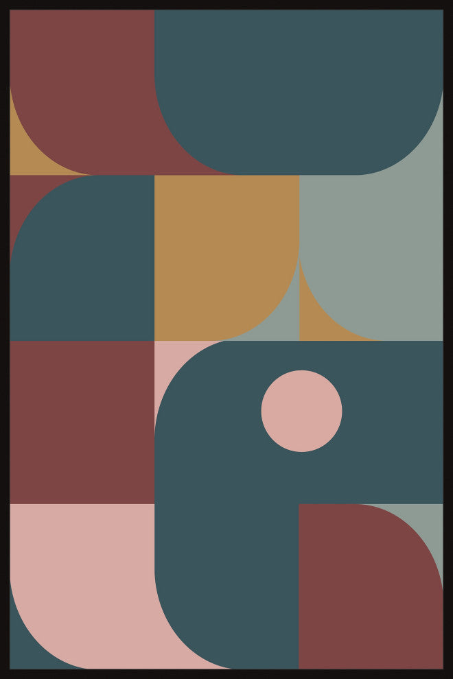 "Round Here" Floater Framed Painting Print on Canvas, 30x45