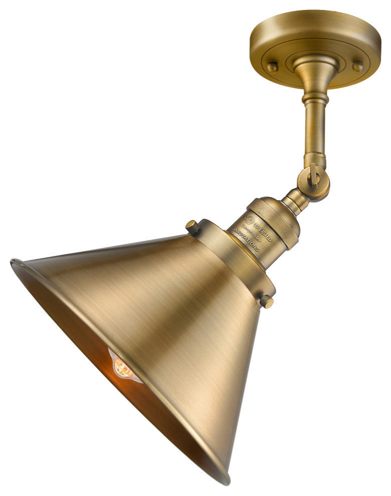 Briarcliff 1-Light Dimmable LED Sconce, Brushed Brass