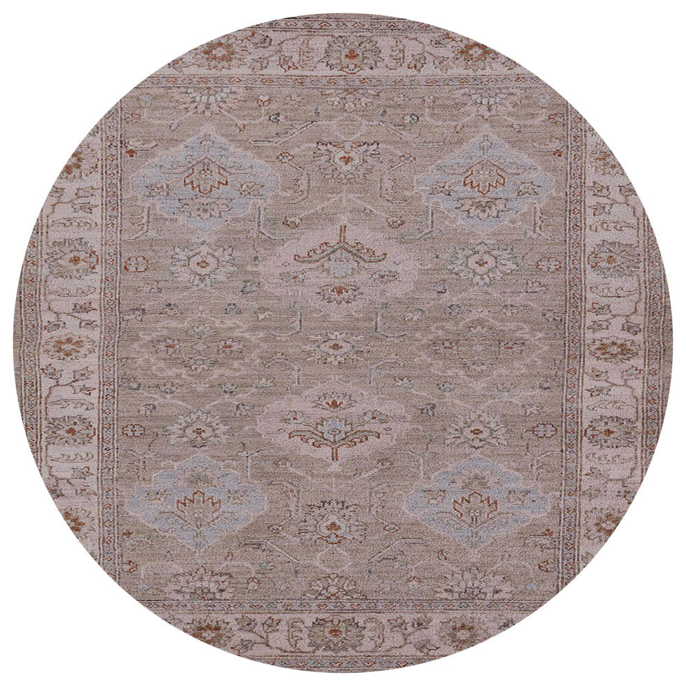 Ahgly Company Indoor Round Mid-Century Modern Area Rugs, 6' Round