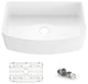 Pure 33" Curved Apron Front Farmhouse Kitchen Fireclay Sink