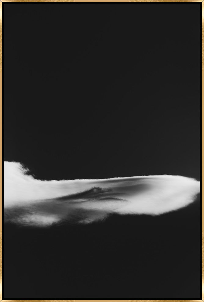 30x45 Lenticular Clouds XI, Framed Artwork, Gold