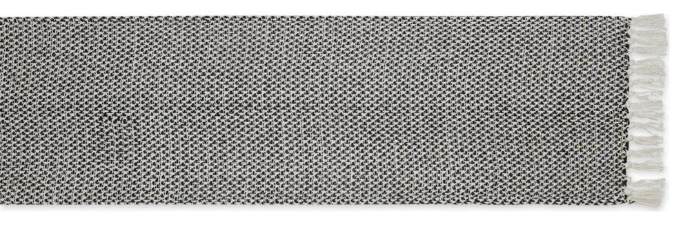 Black Woven Table Runner 15x72