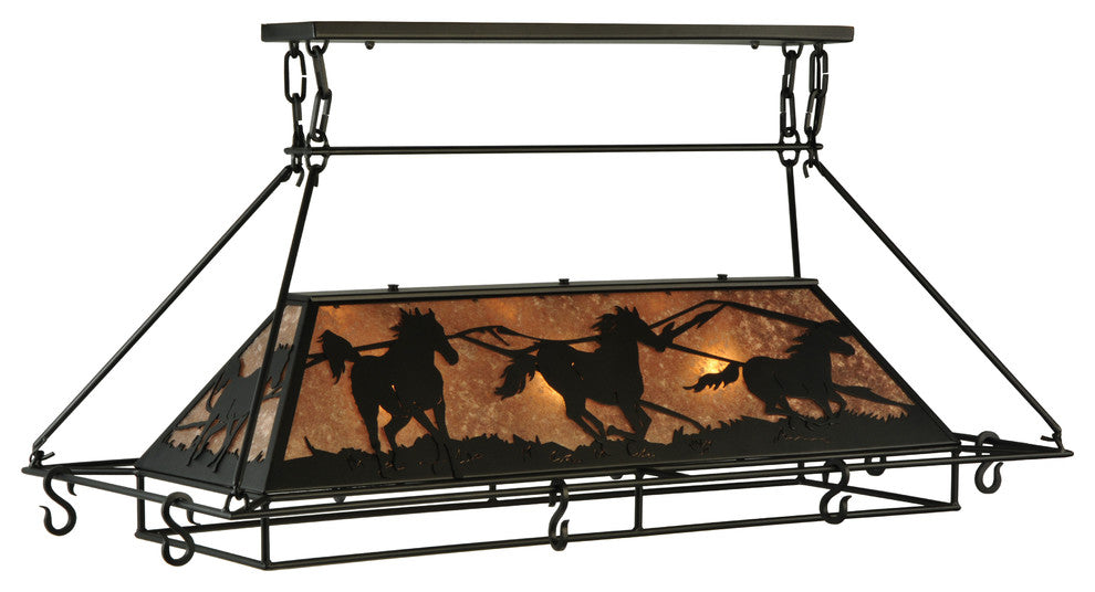 48"L Wild Horses Oblong Pot Rack