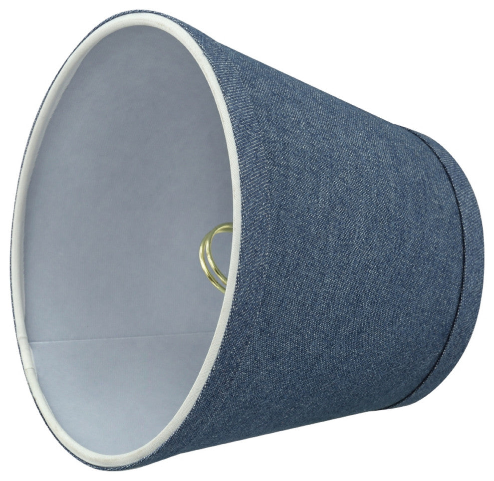 32863-2  Hardback Empire Chandelier Clip On Lamp Shade Washing Blue 4"x6"x5"