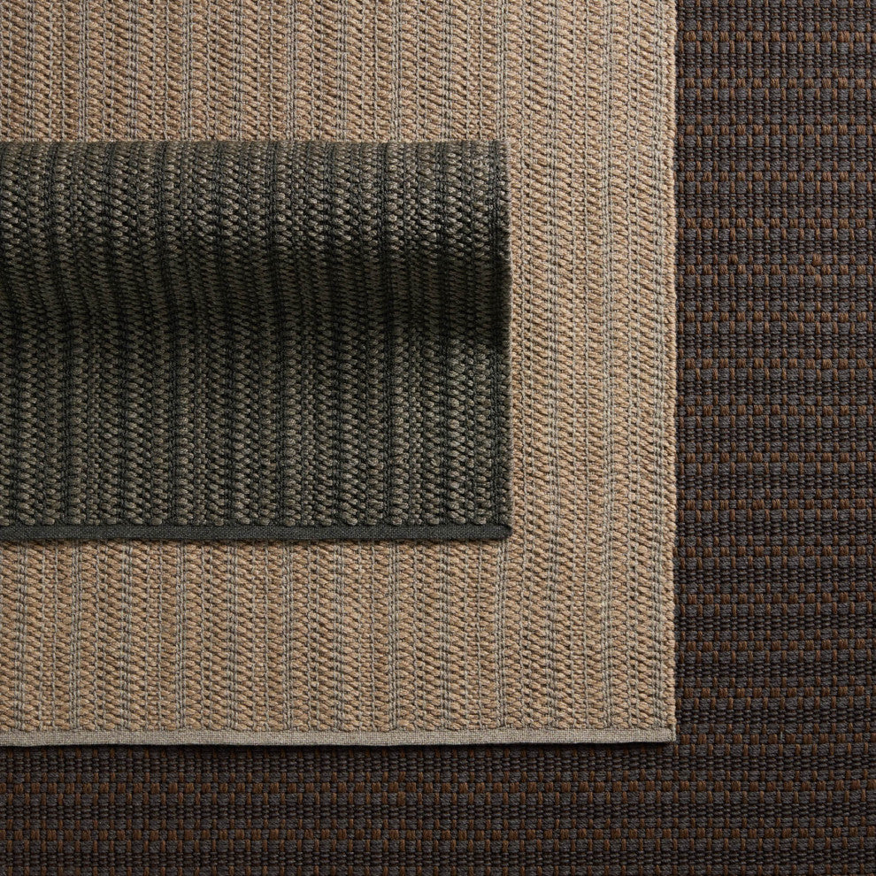 Jaipur Living Elmas Handmade Indoor/Outdoor Striped Gray/Charcoal Runner 3'X8'