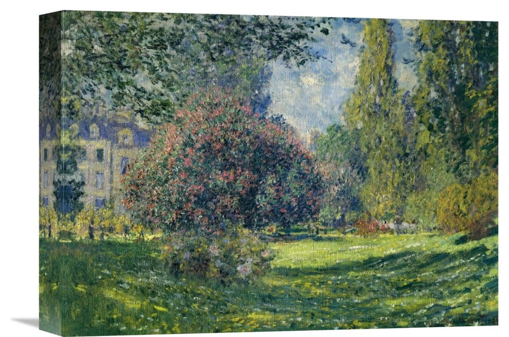 "Le Parc Monceau Paris" Stretched Canvas Giclee by Claude Monet, 16"x12"