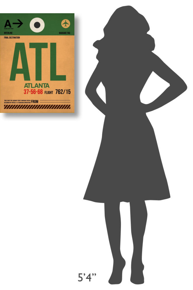 "ATL Atlanta Luggage Tag 1" Fine Art Print