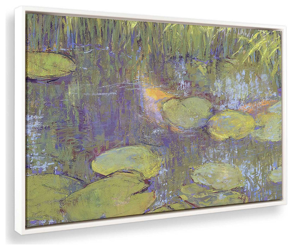 "Game of Shadows" - A Reflective Pond's Serene Art Canvas