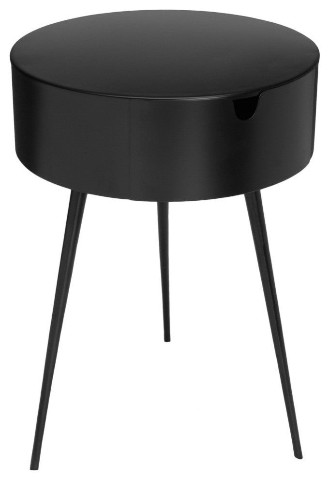 Bali Metal Side Table/Nightstand, Black