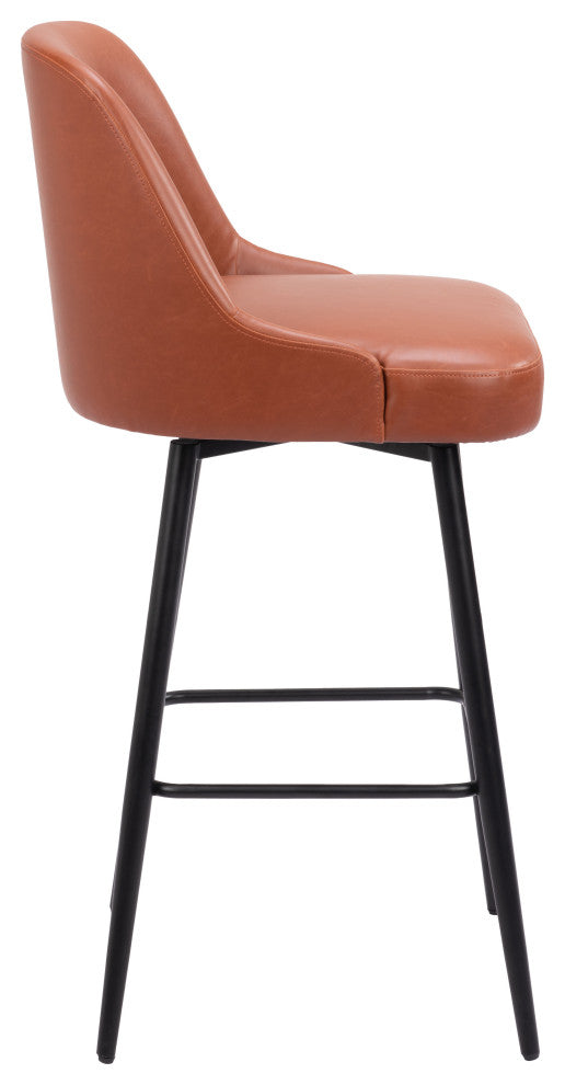 Keppel Swivel Barstool Brown