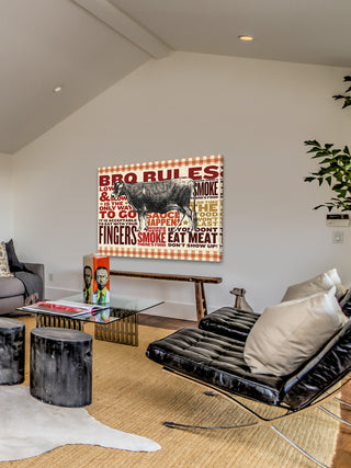 "BBQ Rules" Painting Print on Canvas