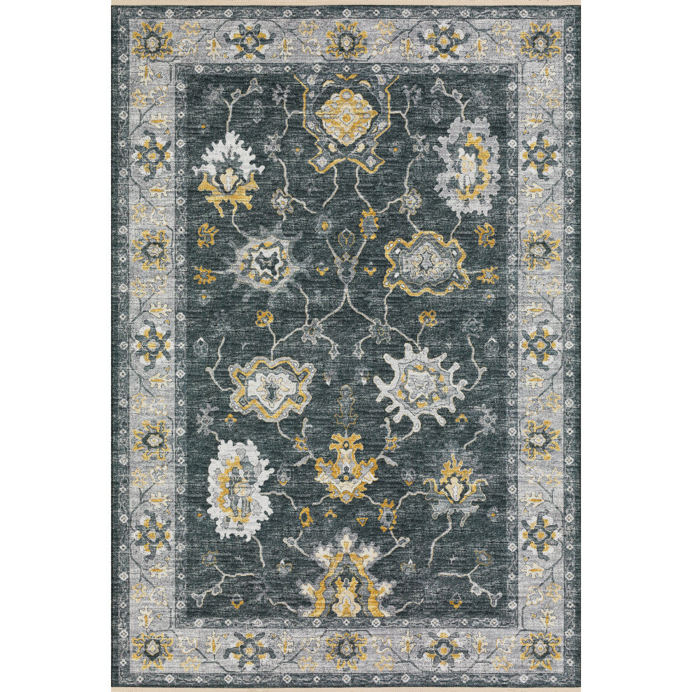 Indoor/Outdoor Marbella MB6 Midnight Machine Washable 10' x 14' Rug